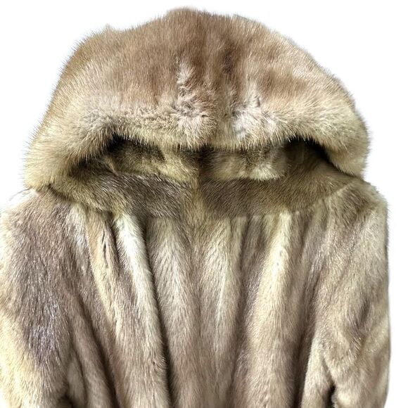 MINK COAT FULL LENGTH GENUINE VINTAGE MINK COAT From Hess’s Size Large Excellent - Picture 5 of 16
